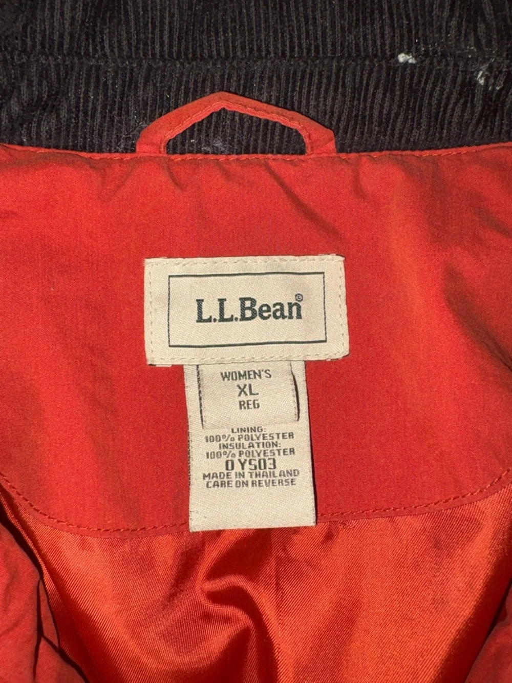 LL Bean barn jacket  Orange Quilted Thermore Women's Size XL - Picture 2 of 5